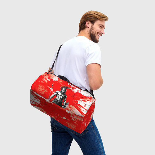Спортивная сумка Спартак победитель крупно - красные брызги крови / 3D-принт – фото 3