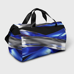 Спортивная сумка Серебряная вставка на синей абстракции