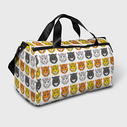 Спортивная сумка Дикие цветные кошки