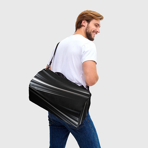Спортивная сумка Black abstract background / 3D-принт – фото 3
