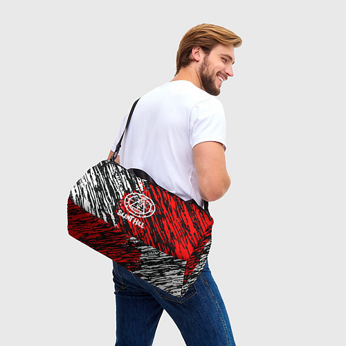 Спортивная сумка Silent hill краски белые и красные штрихи / 3D-принт – фото 3