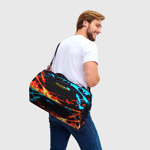 Спортивная сумка Horizon zero dawn огонь и лёд / 3D-принт – фото 3