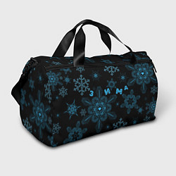 Сумки спортивные Cнежинки - snowflakes, цвет: 3D-принт