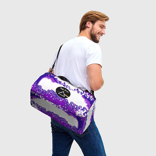 Спортивная сумка Pink floyd violet splash / 3D-принт – фото 3
