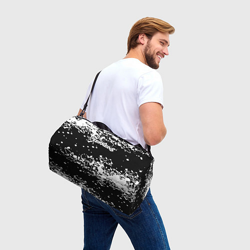 Спортивная сумка Tekken 8 брызги белых красок / 3D-принт – фото 3