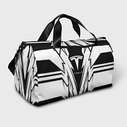 Сумки спортивные Tesla - black and white, цвет: 3D-принт