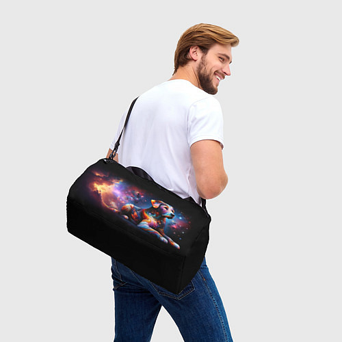Спортивная сумка Космическая собака / 3D-принт – фото 3
