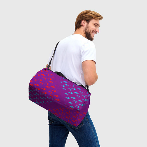 Спортивная сумка НФС лого градиент текстура / 3D-принт – фото 3