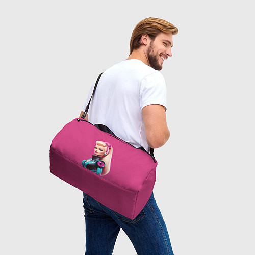 Спортивная сумка Кукла Барби - киберпанк / 3D-принт – фото 3