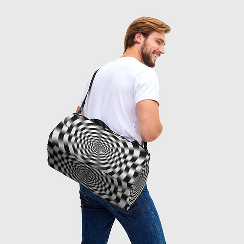 Спортивная сумка Оптическая иллюзия спиральное заклинание / 3D-принт – фото 3