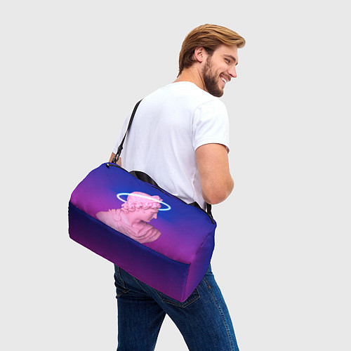 Спортивная сумка Vaporwave neon / 3D-принт – фото 3