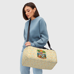 Сумки спортивные Свинья с гитарой жаркое лето, цвет: 3D-принт — фото 2