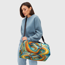 Сумки спортивные Большая мифологическая змея, цвет: 3D-принт — фото 2