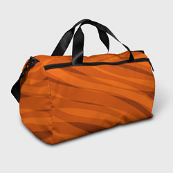 Сумки спортивные Тёмный оранжевый полосами, цвет: 3D-принт
