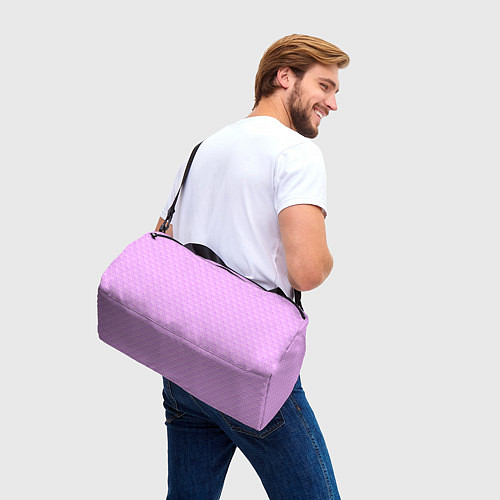 Спортивная сумка Розовый паттерн розовые бантики / 3D-принт – фото 3