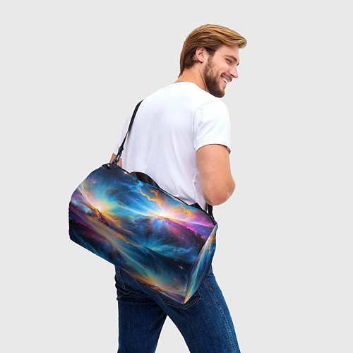 Спортивная сумка Космический пейзаж - галактики / 3D-принт – фото 3
