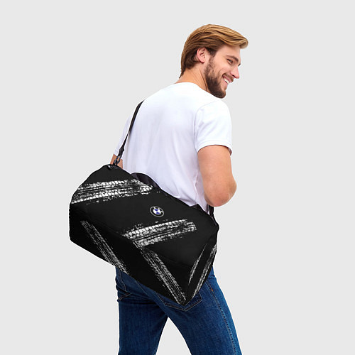 Спортивная сумка BMW : автомобильные текстуры шин / 3D-принт – фото 3