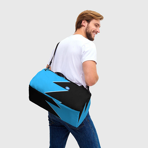 Спортивная сумка Napoli fc geometry blue / 3D-принт – фото 3