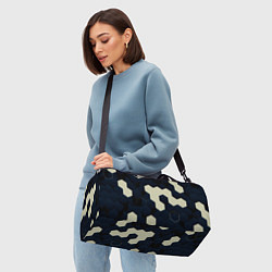 Сумки спортивные Соты абстракция, цвет: 3D-принт — фото 2