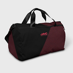 Сумки спортивные Jac motors чёрно-розовый шахматка, цвет: 3D-принт