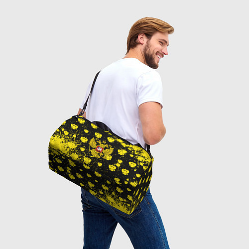 Спортивная сумка Жёлтые краски герб / 3D-принт – фото 3