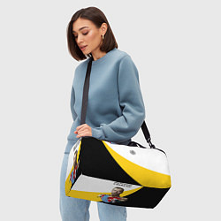 Сумки спортивные Мы русские с нами Бог малый черный кцк Николай II, цвет: 3D-принт — фото 2