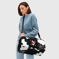 Сумки спортивные Doom hexagon glitch color, цвет: 3D-принт — фото 2