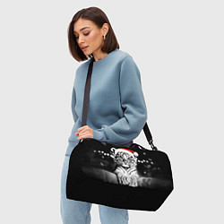 Сумки спортивные Милый тигрёнок на Рождество, цвет: 3D-принт — фото 2