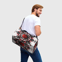 Сумки спортивные Красная сюрреалистичная абстракция, цвет: 3D-принт — фото 2