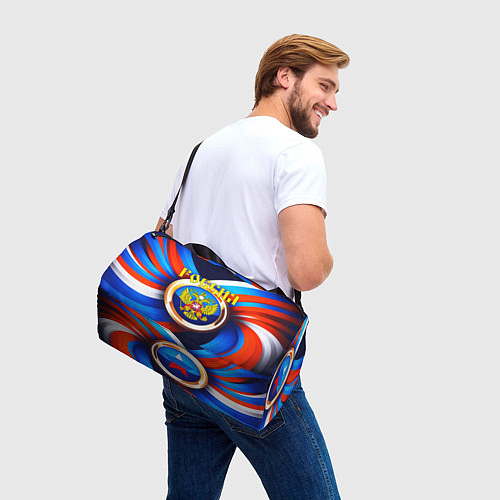 Спортивная сумка Герб России в круге / 3D-принт – фото 3