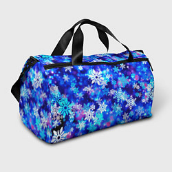 Сумки спортивные Яркие узоры снежинок, цвет: 3D-принт