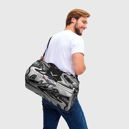 Спортивная сумка Chevrolet Corvette - motorsport racing team / 3D-принт – фото 3