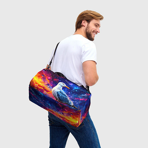 Спортивная сумка Чайка и космос / 3D-принт – фото 3