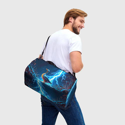 Спортивная сумка Гусь и разряд молнии / 3D-принт – фото 3