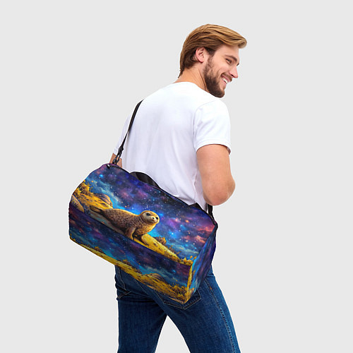 Спортивная сумка Тюлень в космосе / 3D-принт – фото 3