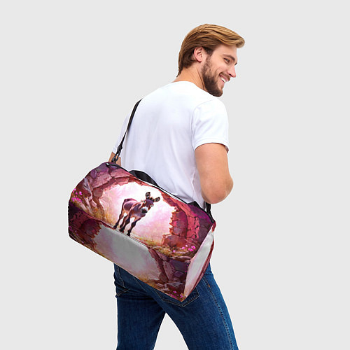 Спортивная сумка Осел в розовом свете / 3D-принт – фото 3