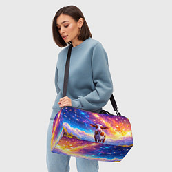 Сумки спортивные Коровка и звездное небо, цвет: 3D-принт — фото 2