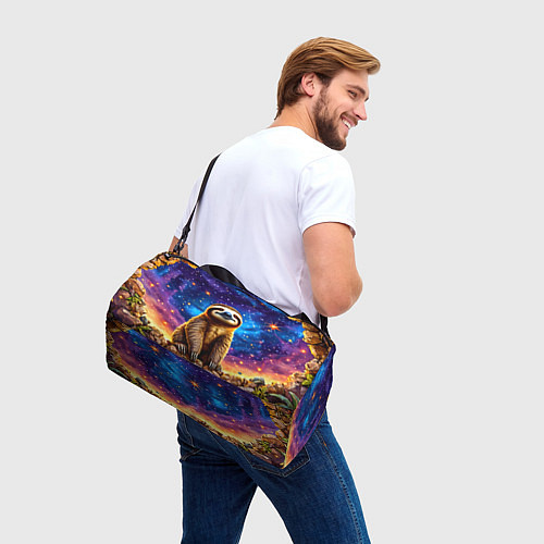 Спортивная сумка Ленивец и звездное небо / 3D-принт – фото 3