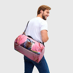 Сумки спортивные Выдра в розовом цвете, цвет: 3D-принт — фото 2
