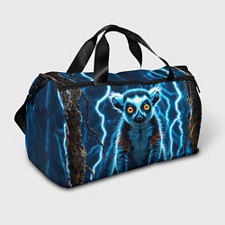 Сумки спортивные Лемур и удар молнии, цвет: 3D-принт