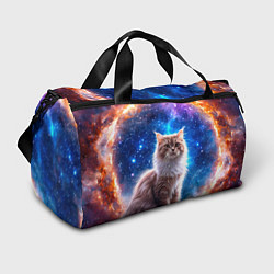 Сумки спортивные Ангорская кошка в космосе, цвет: 3D-принт