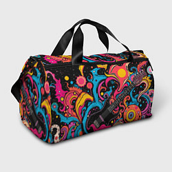Сумки спортивные Psychedelic abstract guitar, цвет: 3D-принт