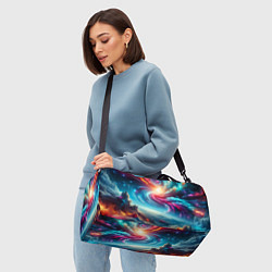 Сумки спортивные Fantastic neon space landscape - ai art fantasy, цвет: 3D-принт — фото 2