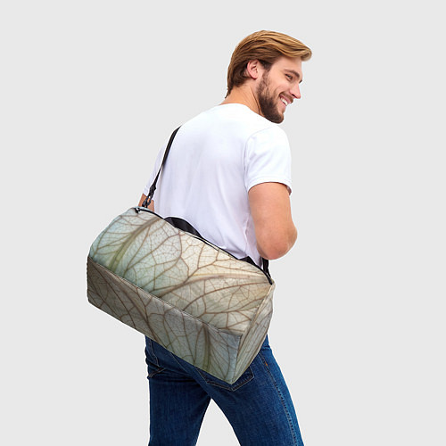 Спортивная сумка Прожилки листика / 3D-принт – фото 3