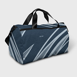 Сумки спортивные Sport синий текстурный с полосами, цвет: 3D-принт