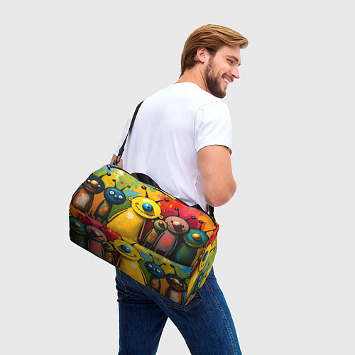 Спортивная сумка Арт с человечками / 3D-принт – фото 3