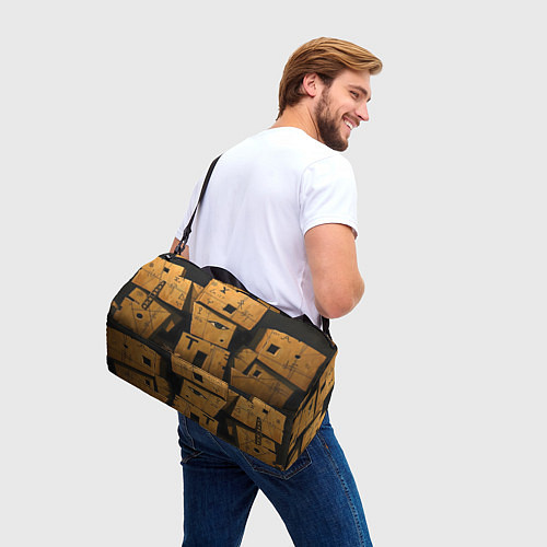 Спортивная сумка Глаза в каменных домах / 3D-принт – фото 3