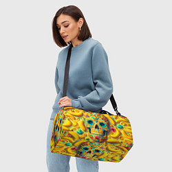 Сумки спортивные Красочный летний паттерн с черепом - нейроарт, цвет: 3D-принт — фото 2