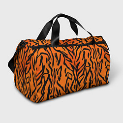 Сумки спортивные Тигровый огненный паттерн, цвет: 3D-принт