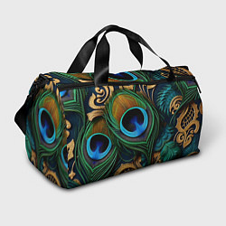 Сумки спортивные Узоры и перья павлина, цвет: 3D-принт